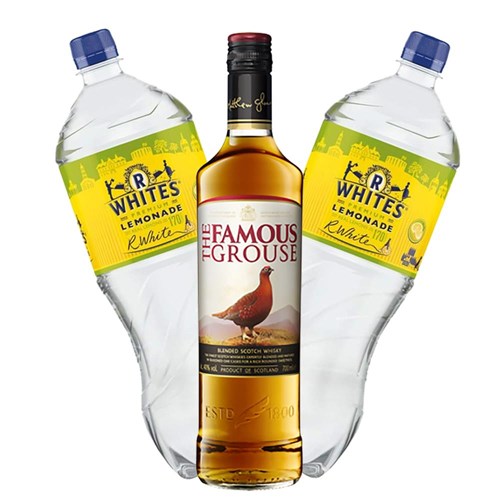 Famous Grouse Whisky with R Whites Premium Lemonade Mixer